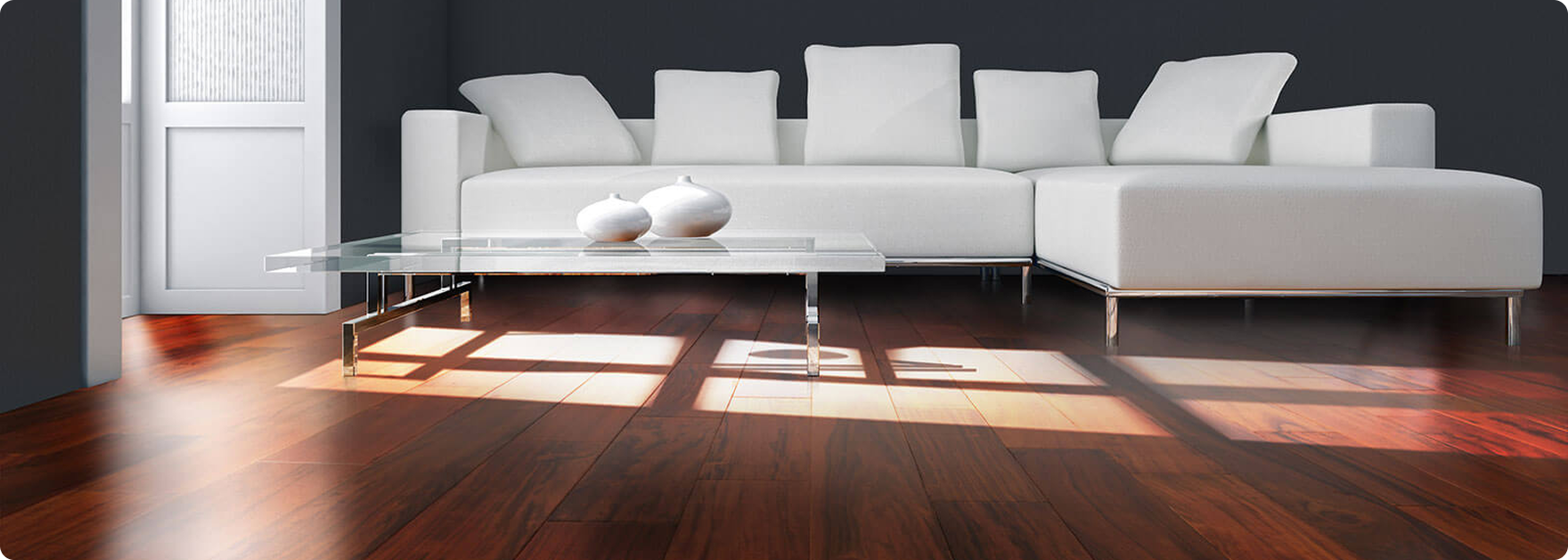 Modern living room featuring Cascade Flooring USA flooring